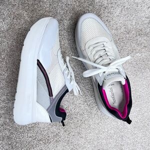 NEW Nero Giardini Platform Sneakers Pink Silver Glitter White Black 37 7